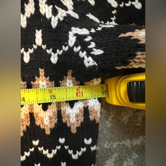 NWT LOFT Black Patterned Women's Sweater cotton blend size M (SKU D-118) - Picture 9 of 9